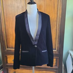 H&M Black Velvet Jacket/Blazer